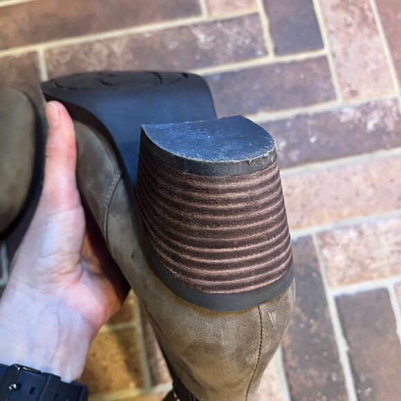 Vionic Womens Shantelle Taupe Zipper Ankle Boots 10 Wide Floor Model Waterproof - Picture 11 of 12